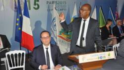 French President François Hollande and President of the Regional Council of Martinique, Serge Letchimy. (Credit: Desmond Brown/IPS)