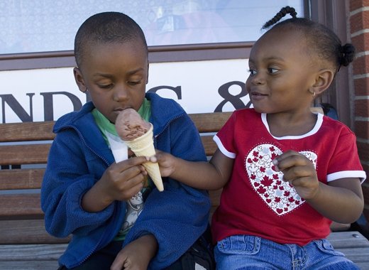 Children sharing