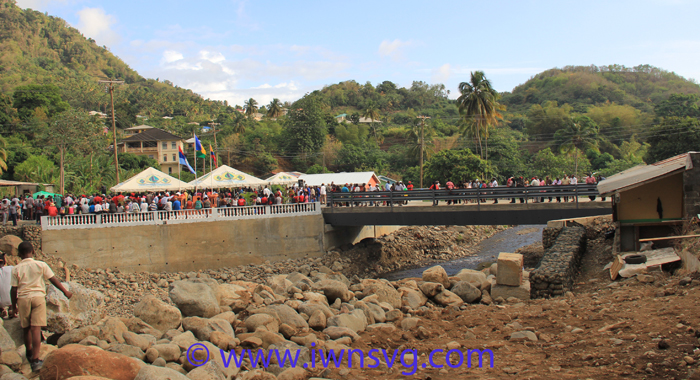 The Ecuadorian-built bridge at Hope, Penniston is the longest in St. Vincent and the Grenadines. (IWN Photo) 