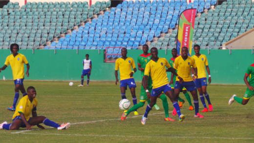 SVG come under pressure their game against Guyana on Wednesday. (Photo: E. Glenford Prescott)