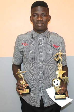 Youth Footballer of the Year Derom Rouse. 