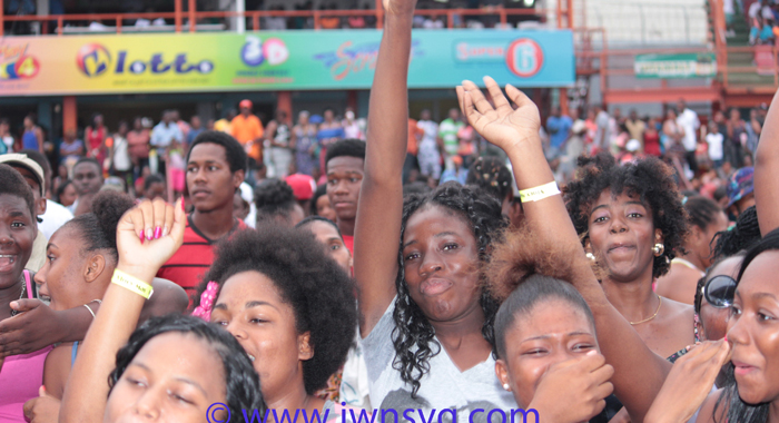 North Union Secondary School supporters react during the rendition of "Rock Gutter". (IWN photo)