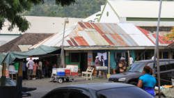 Old galvanise sheets form a makeshift roof of a shop in Little Tokyo, Kingstown. (IWN file photo)