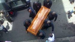 Pallbearers carry Nicole Sylvester's coffin at her funeral on Wednesday. (Photo: Rochelle Baptiste/Facebook)