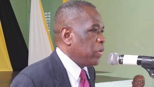 Prof. Wellington Ramos speaks at the NDP press conference in Kingstown on Wednesday. (Photo: Brereton Horne/Facebook)