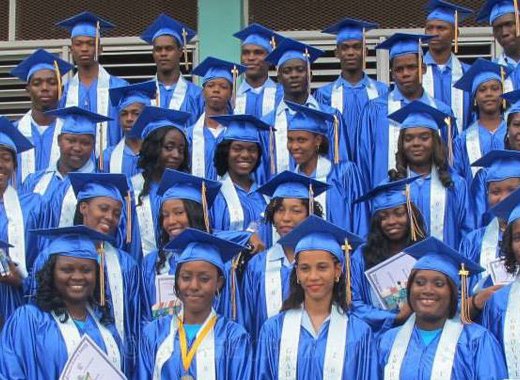 The 2015 graduates of the Barrouallie Technical Institute. 