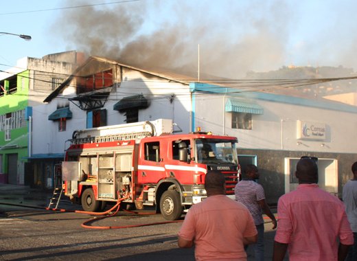 A fire gutted Coreas Mini Mart on Aug. 16. (Photo: Karamo John/IWN)