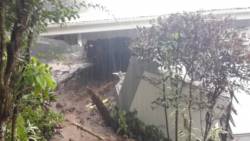 A retired policeman and his wife were injured when a landslide crashed into the back of this dwelling house at Castle Comfort. (Photo: Dominica News Online)