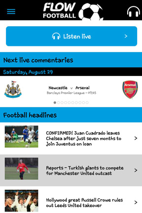 FLOW football app