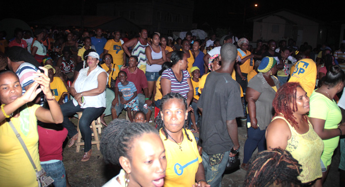 A section of the crowd in Langley Park Saturday night. (IWN photo)