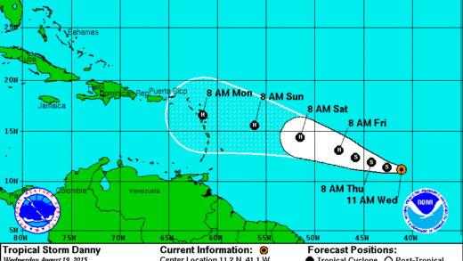 Tropical storm danny