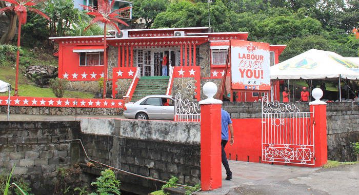 The Unity Labour Party's headquarters on Murray's Road, Kingstown. (IWN photo)