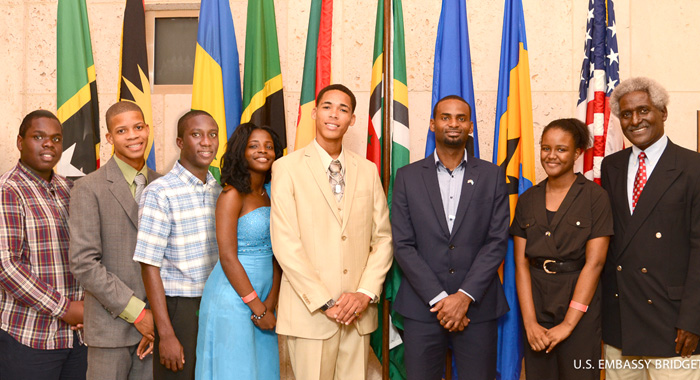 Youth Ambassadors with U.S. Ambassador Dr. Larry Palmer