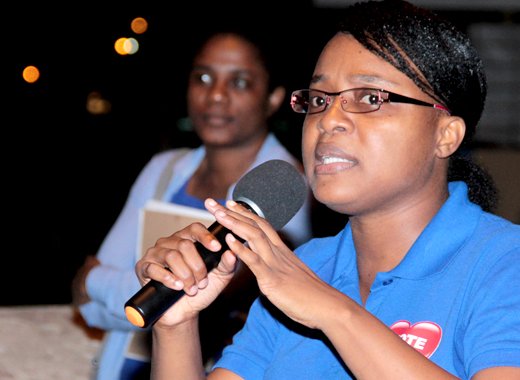 Anesia Baptiste, head of the Democratic Republican Party. (IWN photo)