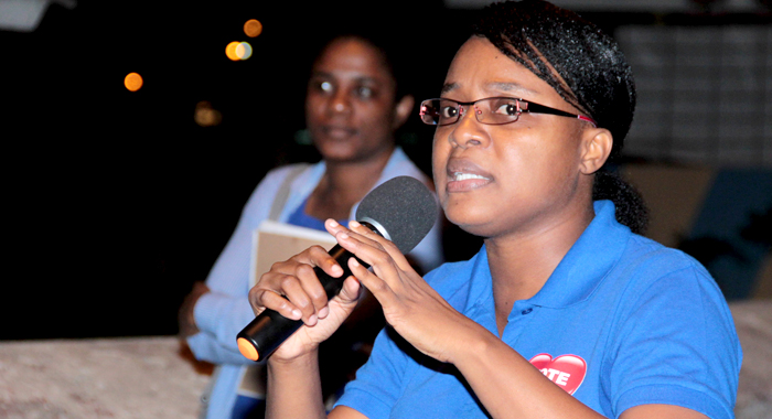 Anesia Baptiste, head of the Democratic Republican Party. (IWN photo)