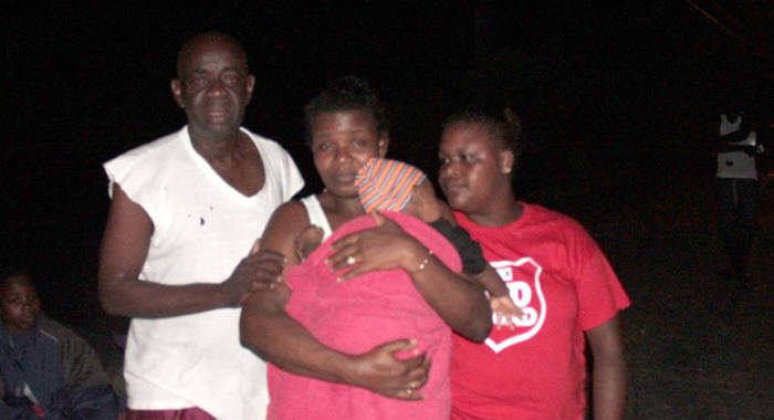 Anthony and Vonnie Anderson and their baby, and Vonnie's daughter, Ai Yonté Jack, are homeless after the fire Wednesday night. (IWN photo)