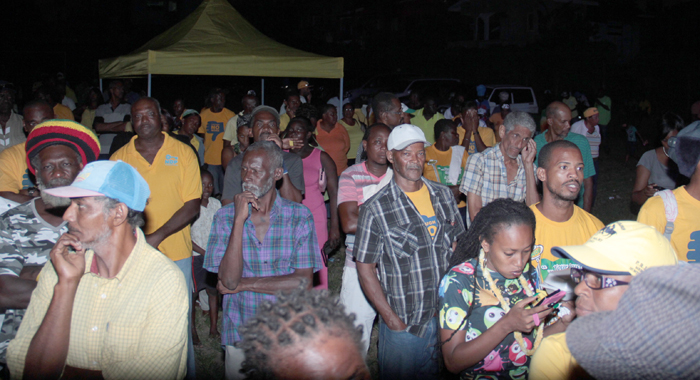 A section of the crowd at the rally in Redemption Sharpes. (IWN photo)