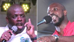 MP for North Leeward, Roland "Patel" Matthews, left, and the ULP's Carlos James. (IWN file photos)