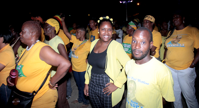 Romina Matthews, one of Matthews' daughter, at the rally on Saturday. (IWN photo)