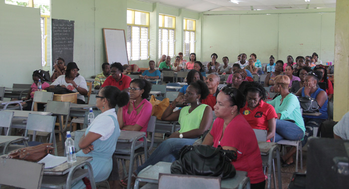 Teachers at the meeting on Wednesday. (IWN photo)