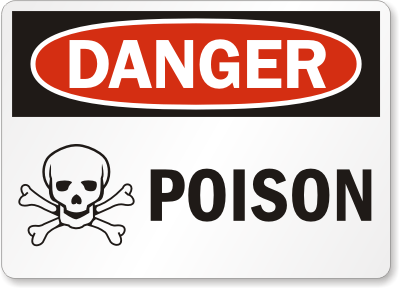 poison danger sign s 0580