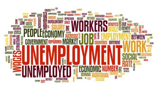 Unemployment concept in tag cloud