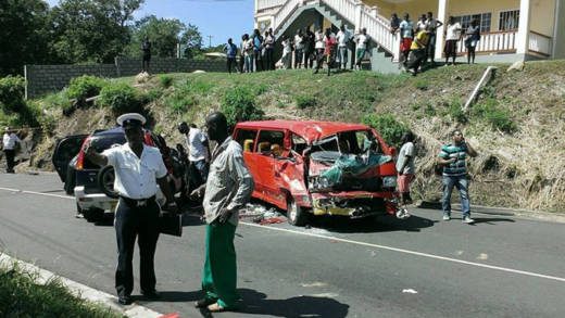 Twenty-five persons died in vehicular accidents in SVG in 2015. (Photo: Facebook)