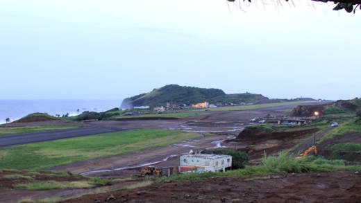 Argyle International Airport looking toward the unfinished section of the runway. (IWN photo)