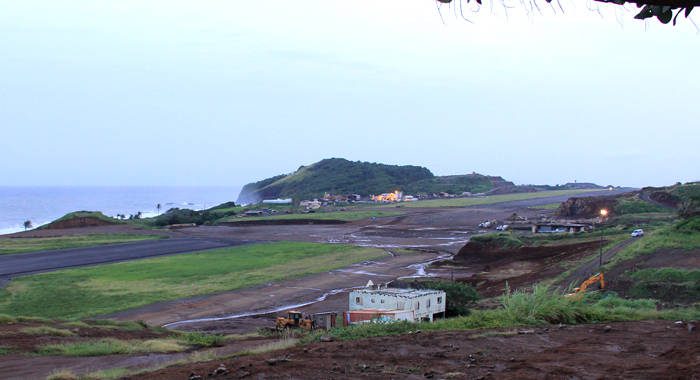 Argyle International Airport looking toward the unfinished section of the runway. (IWN photo)