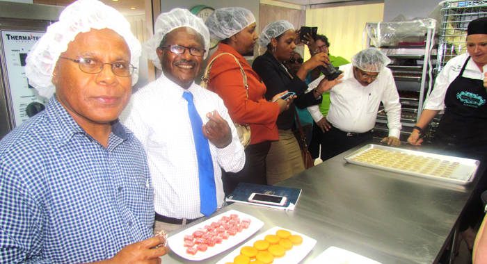 Caribbean and Pacific participants visit a food-processing business in Barbados. (Photo: Kenroy Ambris/CTA)
