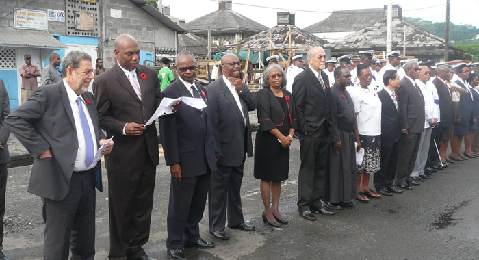 Government officials at the parade on Sunday. (Police photo)