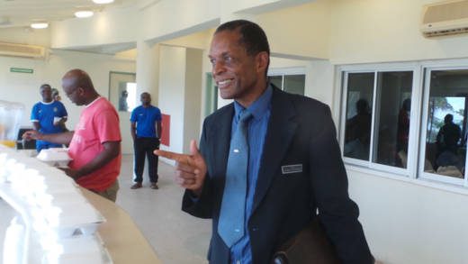Venold Coombs, seen here after his re-election as SVGFF president in November 2015,  has been banned by FIFA from all related activities for two year. FIFA has also fined him US$40,000. (Photo: E. Glenford Prescott)