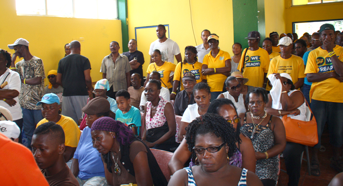 A section of the audience at Democrat House on Saturday. (IWN photo)