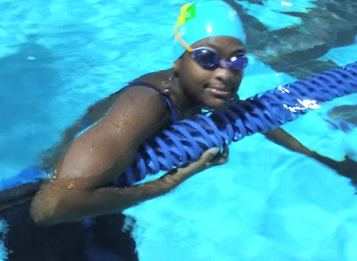 Vincentian swimmer Shné Joachim.