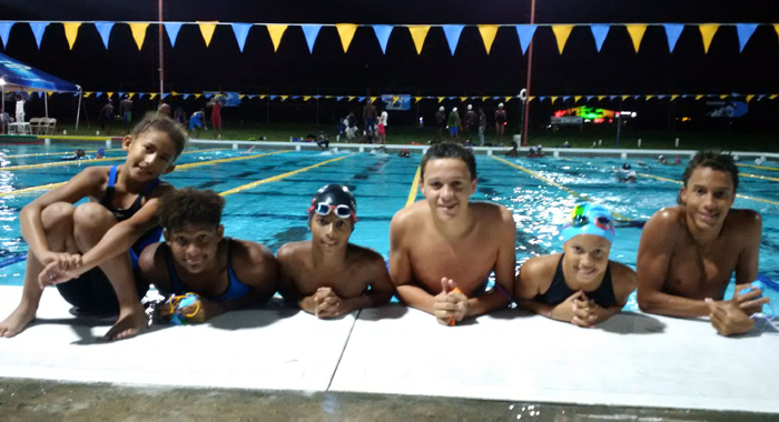 The six Vincentian swimmers in Barbados.