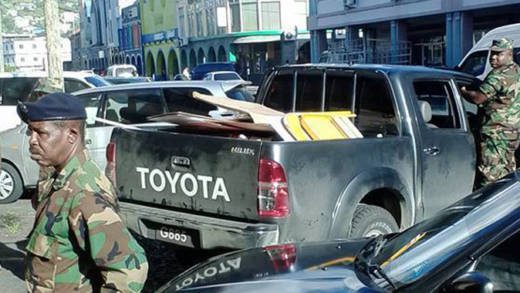 Police arrested nine protesters in Kingston on Wednesday. (Photo: Facebook)