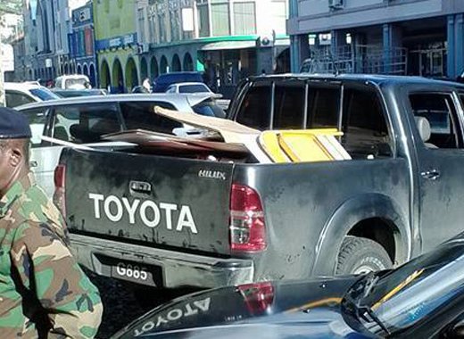 Police arrested nine protesters in Kingston on Wednesday. (Photo: Facebook)