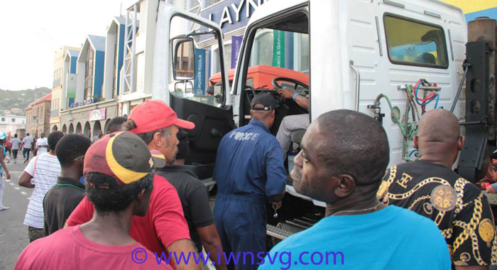 Ahdrenalin Carnival's music truck broke down for several hours during Mardi Gras 2015.