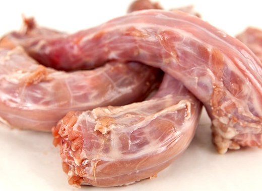 Chicken necks -- a common ingredient in dog food.