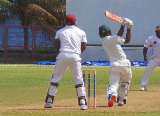 Campbell brings up his century.
