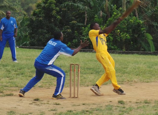 Nar Fren Dem batsman hooks a short ball.