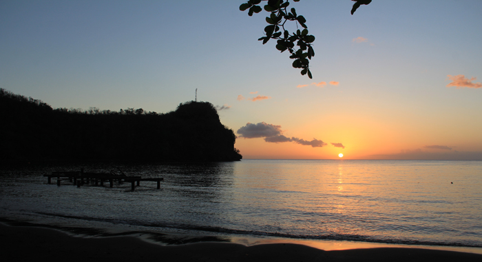 There were no visitors and very few local to enjoy this spectacular sunset at Wallilabou Bay on Friday. (IWN photo)