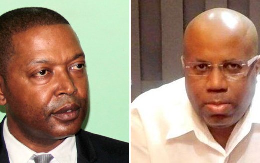 Politician Ben Exeter, left, and radio personality, Dwight "Bing" Joseph.