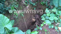 The man is said to have threatened to kill and bury the woman in this hole. (IWN photo)