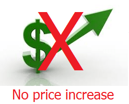 no price increase