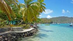 The walkway in Bequia.