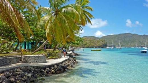 The walkway in Bequia.