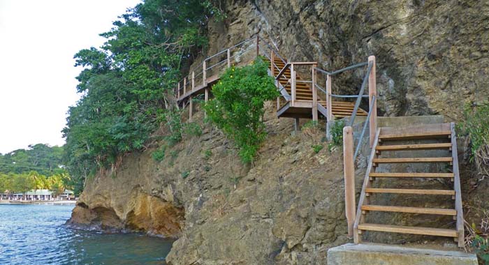 Another section of the walkway in Bequia.