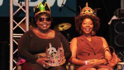 Kahalia won the Ragga Soca and Soca crown while Cleo took the calypso category of the Best New Song competition on Saturday. (IWN photo)