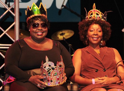 Kahalia won the Ragga Soca and Soca crown while Cleo took the calypso category of the Best New Song competition on Saturday. (IWN photo)